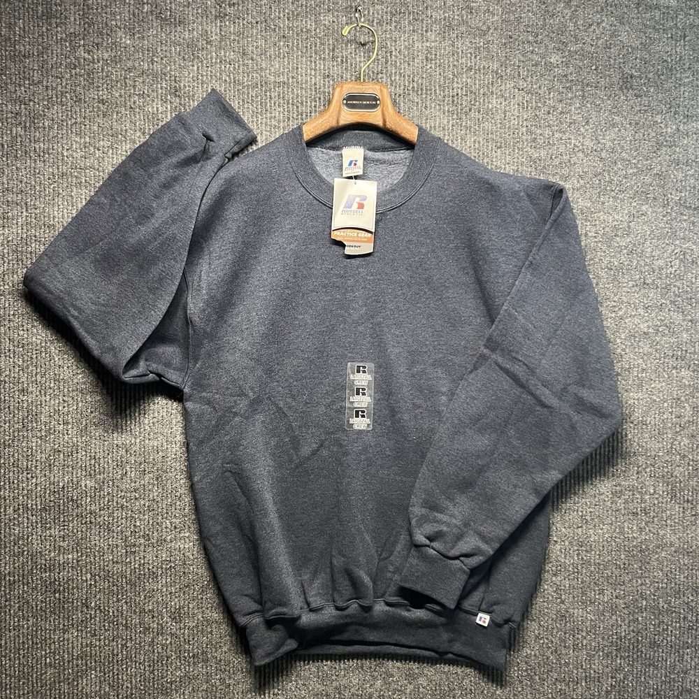 Russell‎ Athletic NWT Long Sleeve Crewneck Sweatshirt Size Mens Large Tall Blue